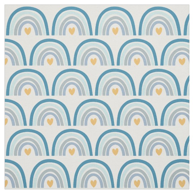 Pastel Boho Rainbows-Blues, Mint e Tecido Dourado (Modelo)