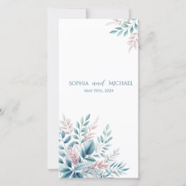 Pastel Botanical- Programa de Casamento-