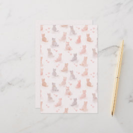 Pastel Cats Paper Sheet
