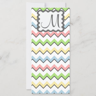 Pastel Chevron com Monograma por Shirley Taylor