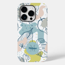 Pastel coloração Folhas de palma e formas orgânica