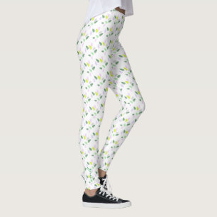 Pastel Colors Happy Green Fern Deixa Leggings