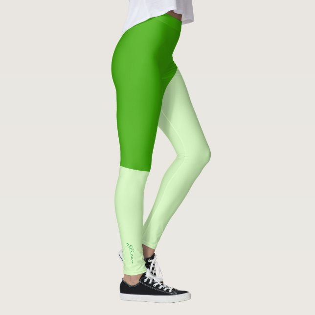Pastel Colors Happy Green Leggings (Direita)