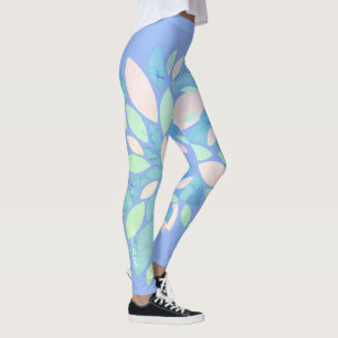 Pastel Colors Happy Purple Petals Leggings