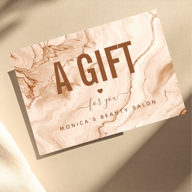 Pastel Cream Marble Chic Elegante Beauty Salon Lov (Criador carregado)