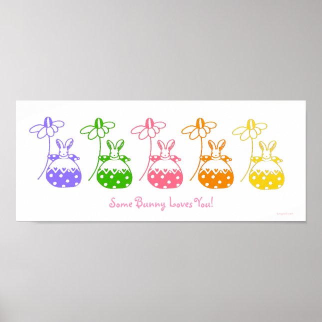 Pastel Daisy Bunny poster (Frente)