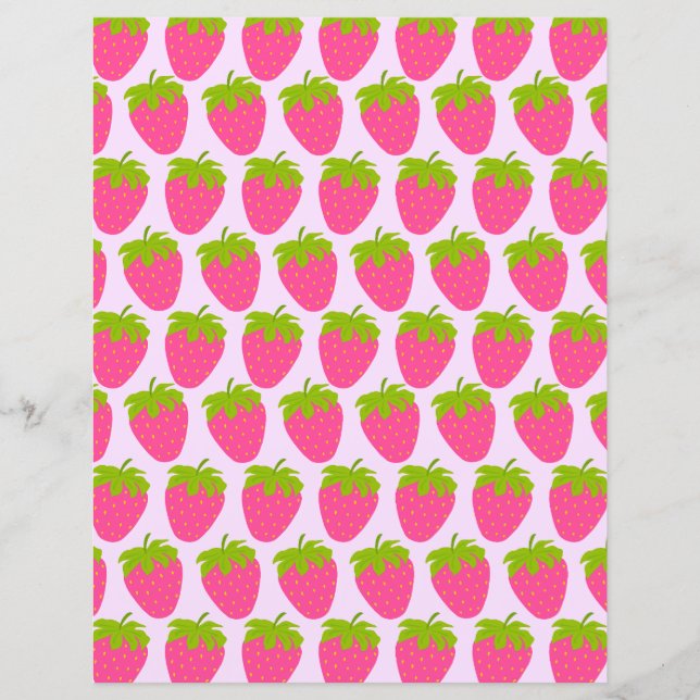 Pastel de Morango Rosa (Frente)