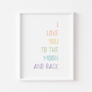 Pastel, eu te amo até a lua e impressão