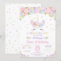 Pastel floral do convite do aniversário do