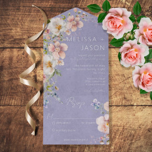 Pastel Floral Modern Lavanda Roxo Sem Janto