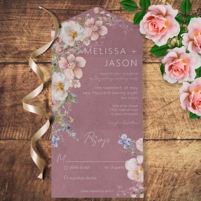 Pastel Floral Modern Pink Sem Janto (Criador carregado)