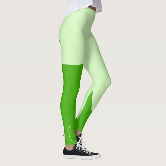 Pastel Focado Cores Turquesas Leggings Verdes (Direita)
