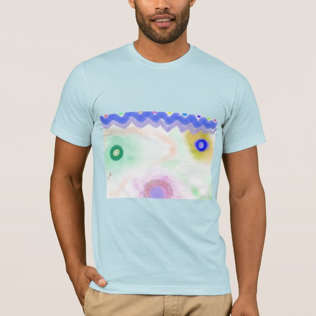 Pastel Galaxies Impressionist Art Men's T-Shirt (Frente)