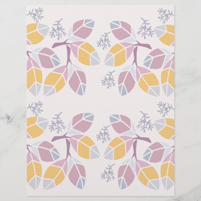 Pastel Geometric Leaf  (Frente)