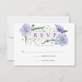 Pastel Geometric Peonies Floral Weding RSVP