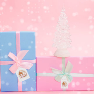 Pastel Gingerbird House Etiqueta de Natal