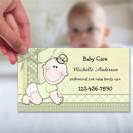 Pastel Green Baby Care Cartão de visita