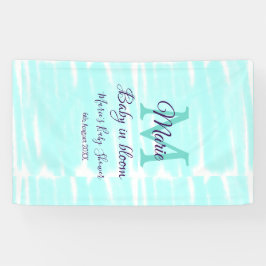 Pastel green baby in bloom monogram baby shower te