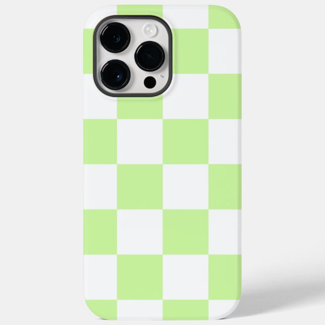 Pastel Green Checkered Gingham Patterno (Verso)