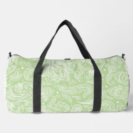 PASTEL GREEN ELABORATE PAISLEY PATTERN & DOTS