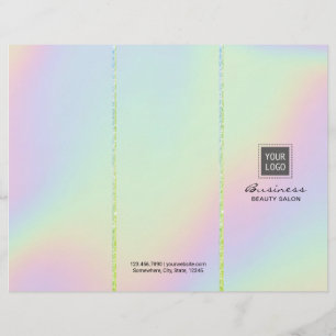 Pastel Holographic Beauty Salon - Bruchures com tr