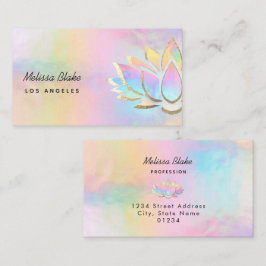 ・pastel lotus design cartão de visita