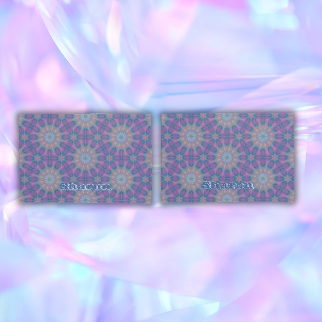 Pastel Mãe do Pearl Nome do Padrão Monograma | (Criador carregado)