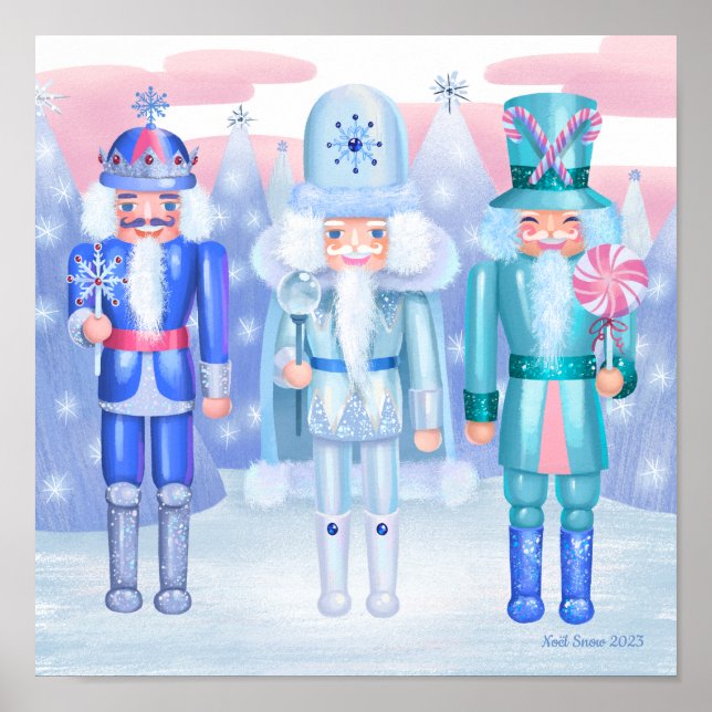 Pastel Nutcracker Kings Art Impressão (Frente)