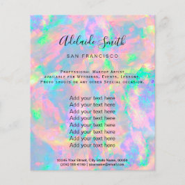 pastel opal FAUX hológrafo Flyer