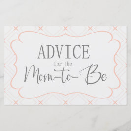 Pastel Peach e Cream - Cartão Geométrico