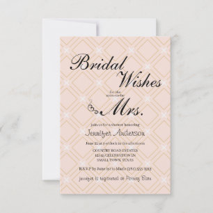 Pastel Peach e Dourado Convite Bridal Brunch
