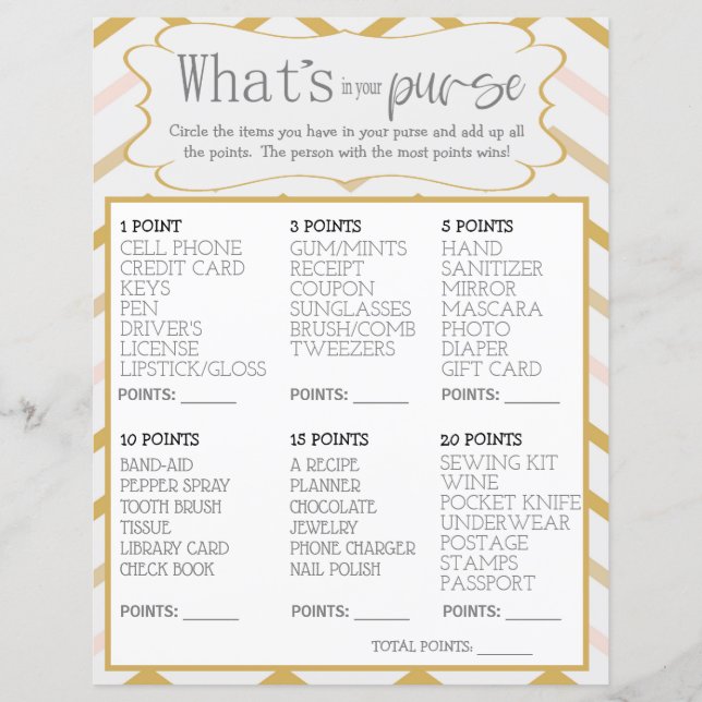 Pastel Peach e Dourado Zig Zag Whats na sua bolsa (Frente)