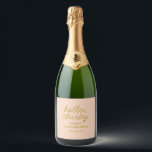 Pastel Peachy Typografia Olá, Trinta e Noite<br><div class="desc">Pastel Peachy Hello Trinta e Noite</div>