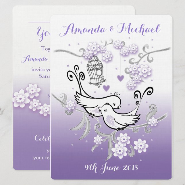 Pastel pomar grande convite de casamento personali (Frente/Verso)