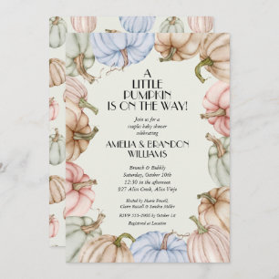 Pastel Pumpkins Green Baby Shower