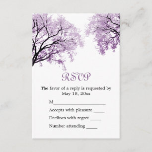Pastel Purple Trees - Placa RSVP