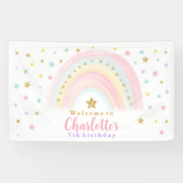 Pastel Rainbow Birthday Vinyl Banner