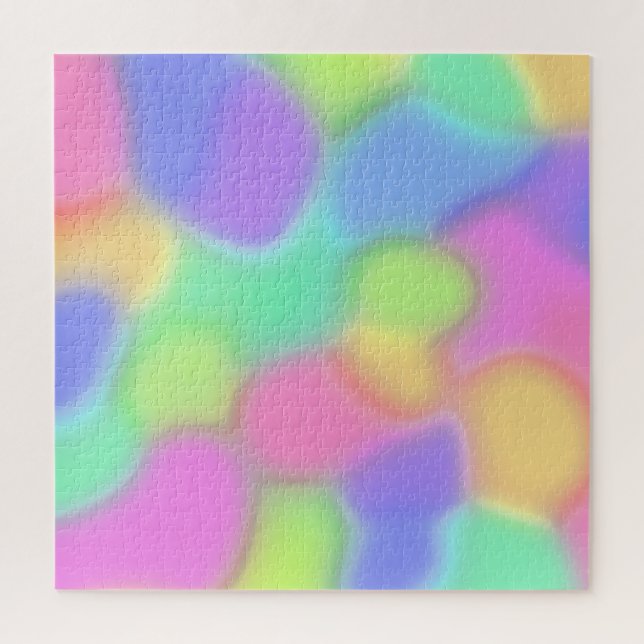 Pastel Rainbow Blobs Quebra-cabeça (Vertical)