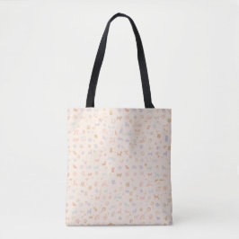 Pastel Rainbow Dog Mom Tote Bag | Paw Prints