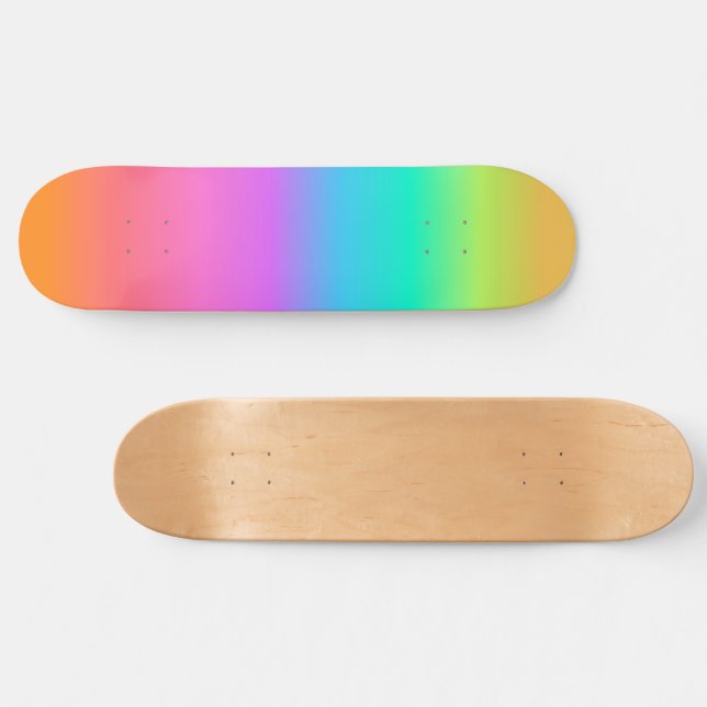 Pastel Rainbow Gradient Skateboard (Horz)