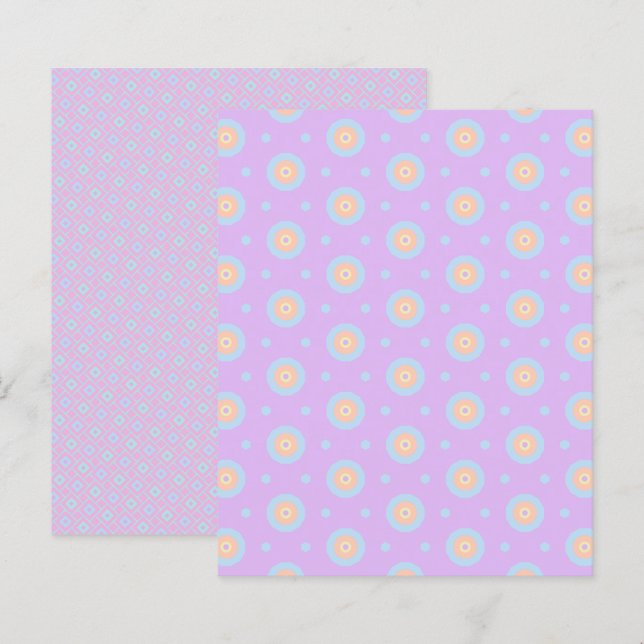 Pastel Rainbow - Padrões Geométricos - Papel Escra (Frente/Verso)