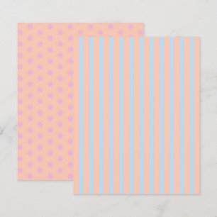 Pastel Rainbow Stripes e Flores Papel Escarlate