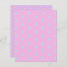 Pastel Rainbow Sunbursts & Stars Scrapbook Paper
