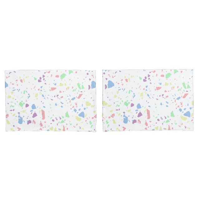 Pastel Rainbow White Abstrato Terrazzo (Frente - conjunto)