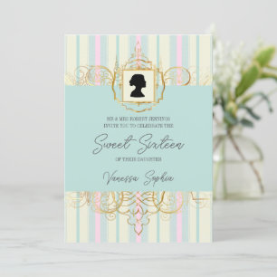 Pastel Regency Sweet 16 Convite