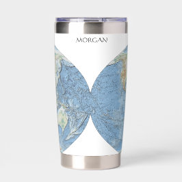 Pastel Relief World Map – Personalized