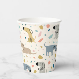 Pastel Terrazzo Funny Cute Dog Patterno