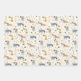 Pastel Terrazzo Funny Cute Dog Patterno