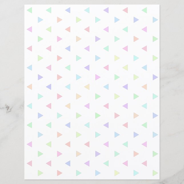 Pastel Triangles - Papel Scrapbook Padrão (Frente)