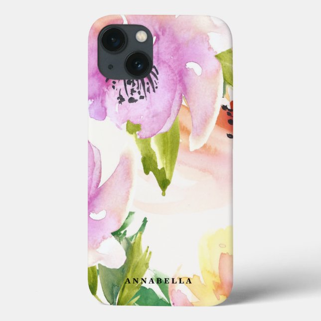 Pastel Watercolor Flowers (Ar Personalizado iPad) (Verso)